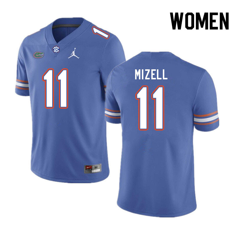 Women #11 Aidan Mizell Florida Gators College Football Jerseys Stitched-Royal - Click Image to Close